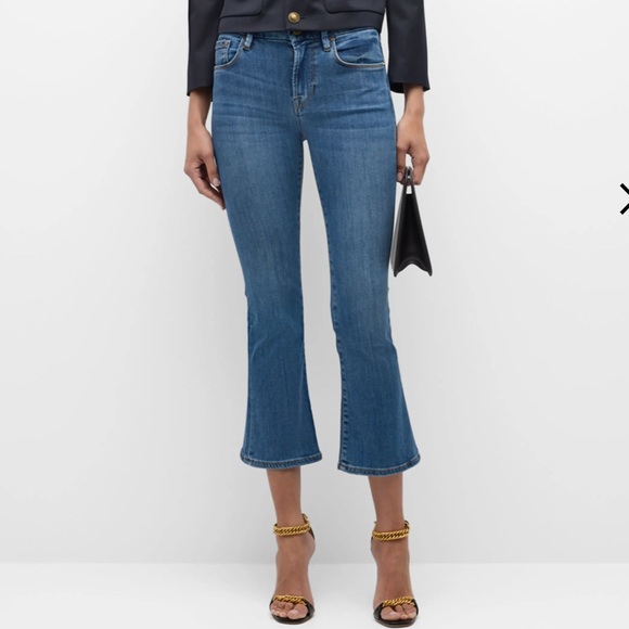 Frame Denim Denim - FRAME "Le Crop Mini Boot" jeans in dark wash denim size 29